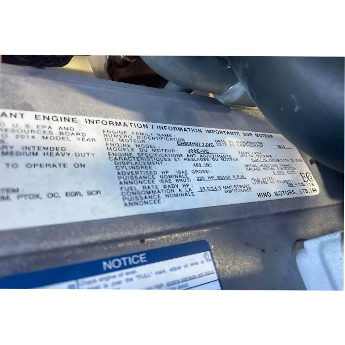 Untitled Project-66 2014 HINO 338 J08E-VB COMPLETE ENGINE  7.7 DIESEL, 260HP, 134K MILES - Image 4