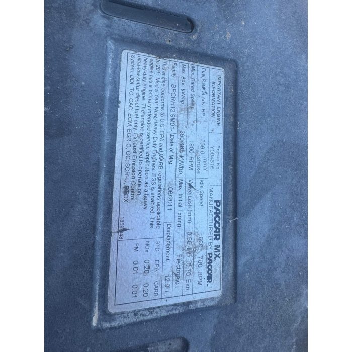New Project-62 2011 PACCAR 12.9L MX-13 GOOD RUNNING ENGINE 500K MILES - Image 6