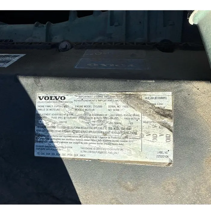GOOD USED 2015 VOLVO D13 ENGINE 500HP - Image 4